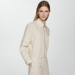 100% linen jacket with zip