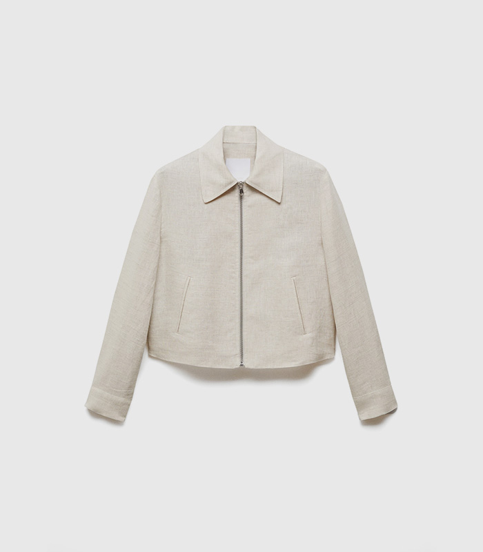 100% linen jacket with zip