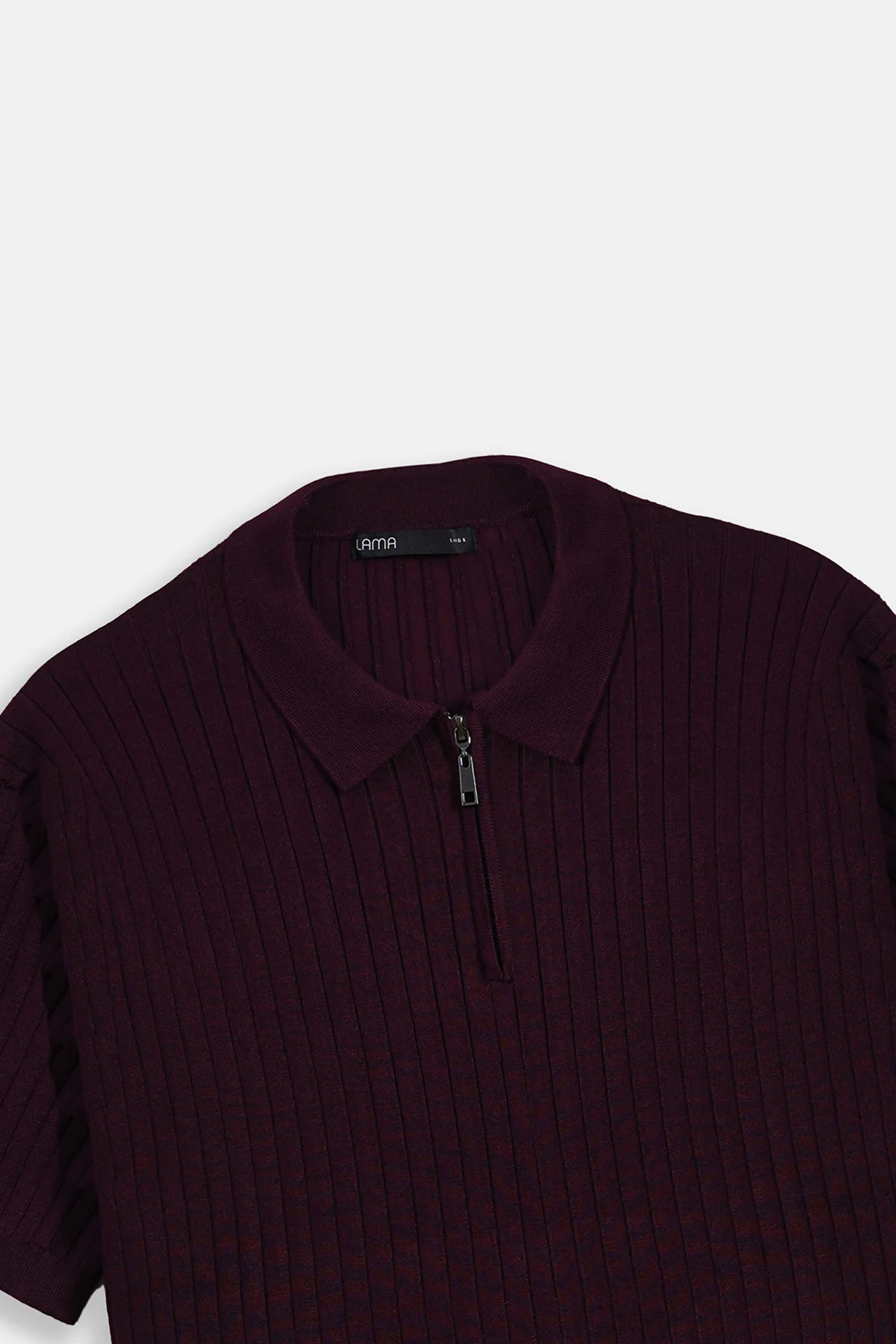RIBBED ZIPPER POLO
