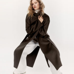 Handmade wool-blend coat