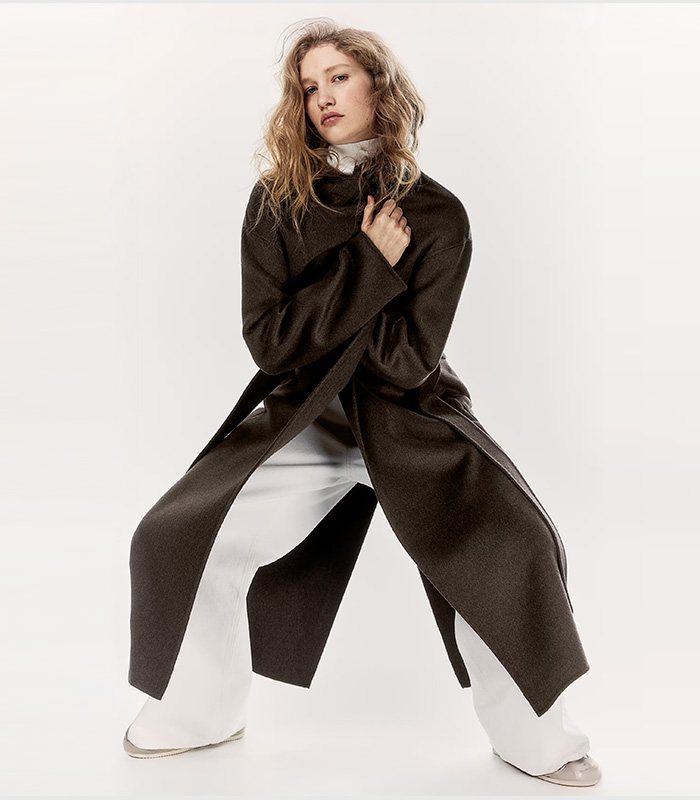 Handmade wool-blend coat