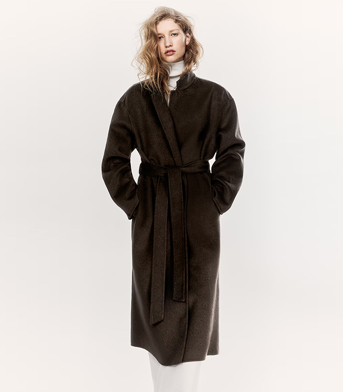 Handmade wool-blend coat