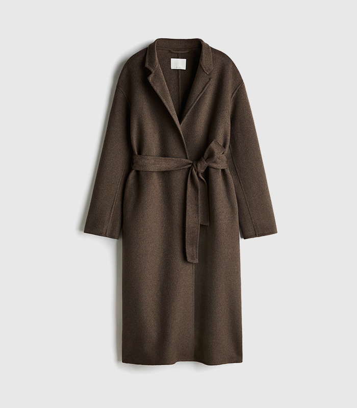 Handmade wool-blend coat
